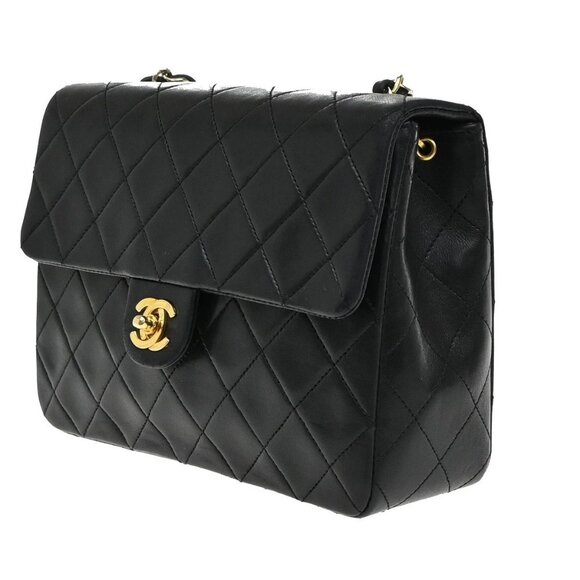 CHANEL CC Mini Matelasse Chain Shoulder Bag Leather Black GHW Vintage 359RF450 - Picture 1 of 16